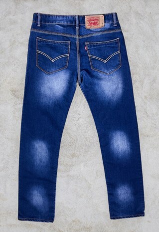 VINTAGE LEVI'S 501 JEANS BLUE DENIM STRAIGHT LEG W34 L32
