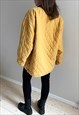 VINTAGE MUSTARD OVERSIZED QUILTED COAT