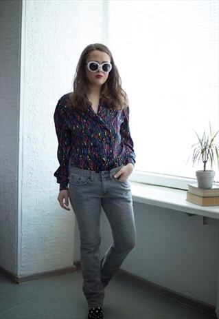 VINTAGE 90'S GREY FLARE JEANS