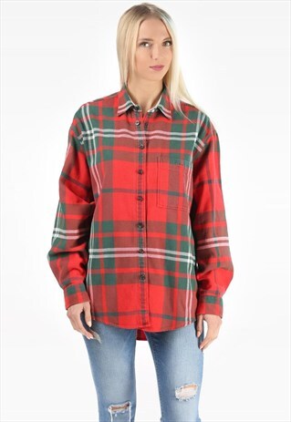 VINTAGE FLANNEL PLAID LUMBERJACK SHIRT