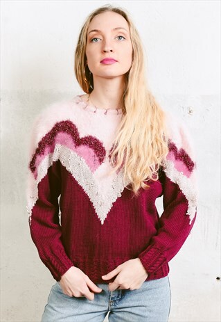 VINTAGE 80S KNIT LADIES SWEATER