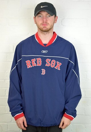 VINTAGE 90'S REEBOK RED SOX NYLON PULLOVER JACKET