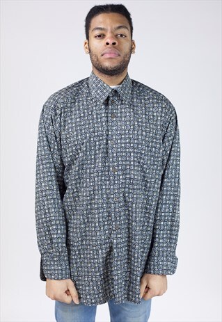 VINTAGE 90S ABSTRACT PATTERNED SHIRT