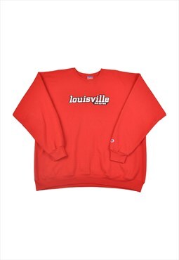 Vintage Champion Louisville Mom Sweatshirt Red XL