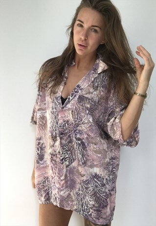 PATTERNED OVERSIZED RETRO VINTAGE UNISEX FESTIVAL SHIRT