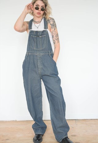VINTAGE 90S DUNGAREES DENIM IN DARK BLUE GREY WASH