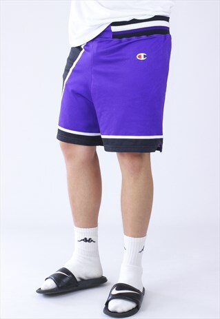 VINTAGE MENS CHAMPION NBA SACRAMENTO KINGS JERSEY SHORTS