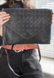 VINTAGE 70'S ENVELOPE SHOULDER BAG IN BLACK