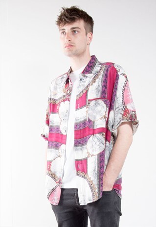90'S VINTAGE CRAZY PATTERN SHIRT