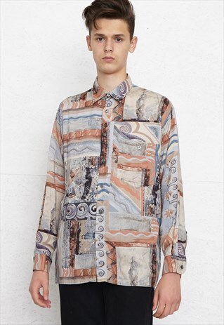 VINTAGE BROWN TIKLAS LONG SLEEVE SHIRT