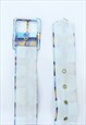 90S VINTAGE BLUE ABSTRACT STRIPED BELT (SIZE L-XL)