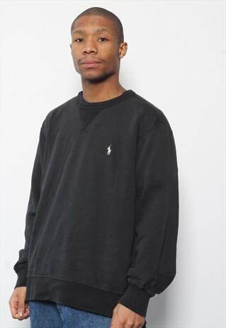 VINTAGE POLO RALPH LAUREN LOGO SWEATSHIRT BLUE