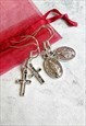 Traditional Cross and Virgin Mary Earrings 2 Pair Set