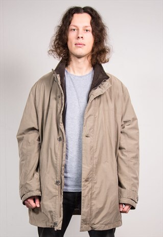 VINTAGE 90'S BEIGE LIGHTLY PADDED CASUAL COAT
