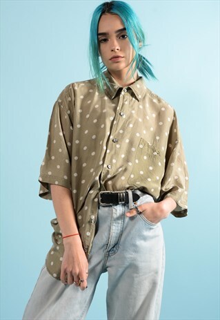 POLKA DOT SILK SHIRT