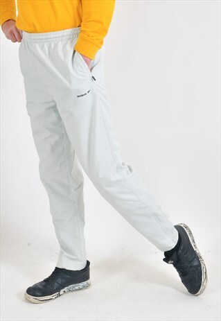 VINTAGE REEBOK SHELL JOGGERS IN WHITE