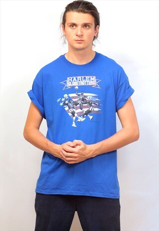 1990'S VINTAGE GRAPHIC HARLEM GLOBE TROTTERS PRINT T-SHIRT