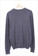 VINTAGE GAP KNITTED JUMPER GREY PULLOVER LONG SLEEVE 