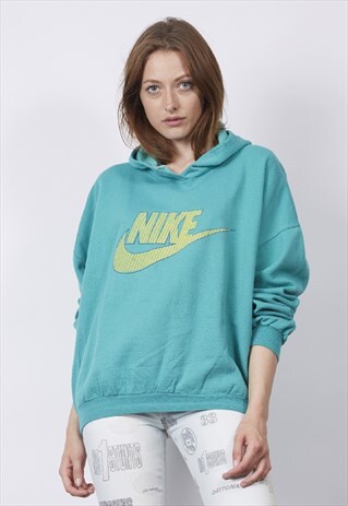 VINTAGE 80'S NIKE TURQUOISE HOODIE