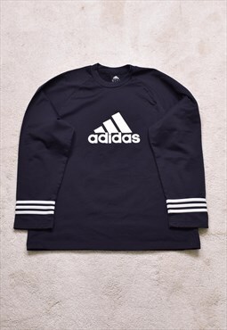 Vintage Y2K Adidas Black Polyester Sweater