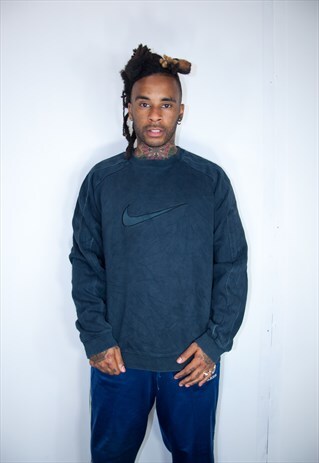 NIKE BLUE EMBROIDED SWEATSHIRT