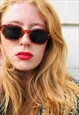 Vintage Brown Square Sunglasses 
