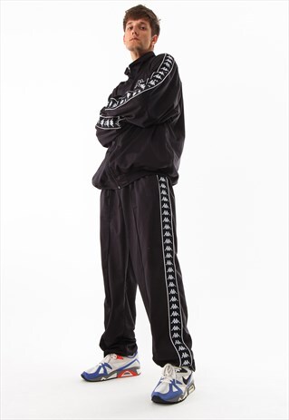 VINTAGE KAPPA JACKET AND PANTS 90S BLACK