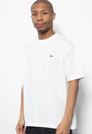 VINTAGE LACOSTE LOGO PIQUE T-SHIRT WHITE