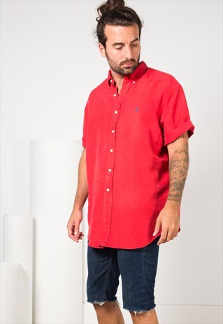 VINTAGE 80S POLO RALPH SHORT SLEEVE SHIRT/ S4193
