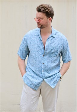 Caribbean USA 90s Vintage Pastel Floral Shirt