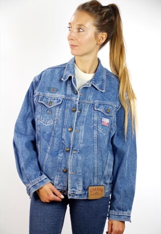 OVERSIZE DENIM JACKET / OVERSIZE JEAN JACKET / VINTAGE DENIM