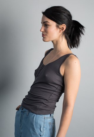 ARUGAM ECO-FRIENDLY V-NECK TOP WITH DEEP SCOOPED BACK