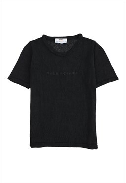 Vintage Balenciaga black knitted top with logo