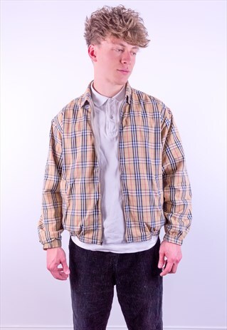 VINTAGE BURBERRY REVERSIBLE NOVA CHECK HARRINGTON JACKET