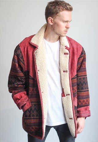 VINTAGE AZTEC FESTIVAL SHERPA JACKET