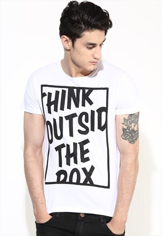 ORGANIC COTTON WHITE T-SHIRT WITH PRINT. INSPIRATIONAL QUOTE