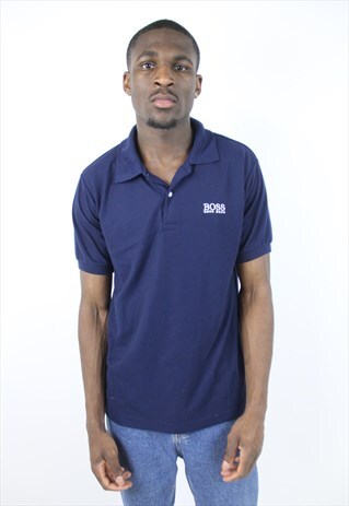 VINTAGE HUGO BOSS NAVY SPORTS POLO SHIRT