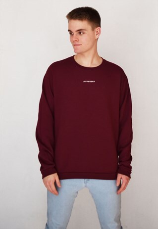 BURGUNDY DIFFERENT (WHITE) SWEATSHIRT