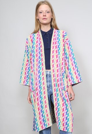 VINTAGE 80'S MISSONI OVERSIZE MULTICOLOURED ROBE COAT