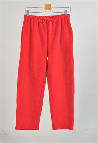 VINTAGE 90S FLEECE JOGGERS IN RED