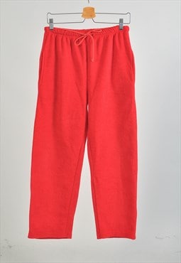 Vintage 90s fleece joggers in red