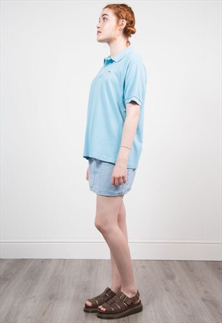 VINTAGE 90'S BLUE LACOSTE POLO T-SHIRT