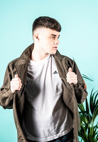 VINTAGE ARMY JACKET IN GREEN WITH EMBROIDERY PATCHES