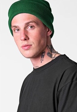 54 Floral Essential Cuffed Beanie Hat - Forrest Green