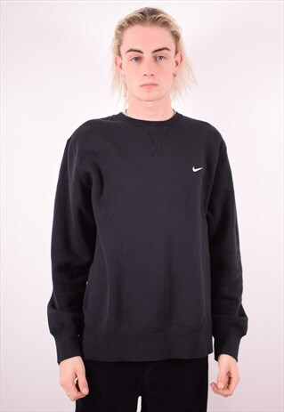 NIKE MENS VINTAGE SWEATSHIRT JUMPER XL BLACK 90S