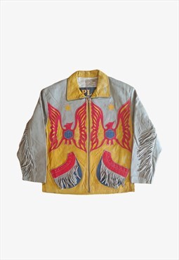 Vintage 1980s Replay Phoenix & Heart Tassel Jacket