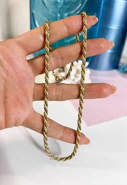 1980's Rope Chain in Cream and Gold