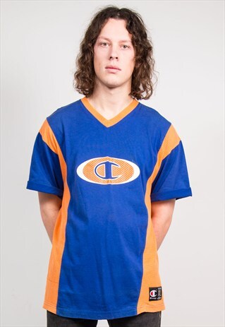 VINTAGE 90'S CHAMPION BLUE T-SHIRT