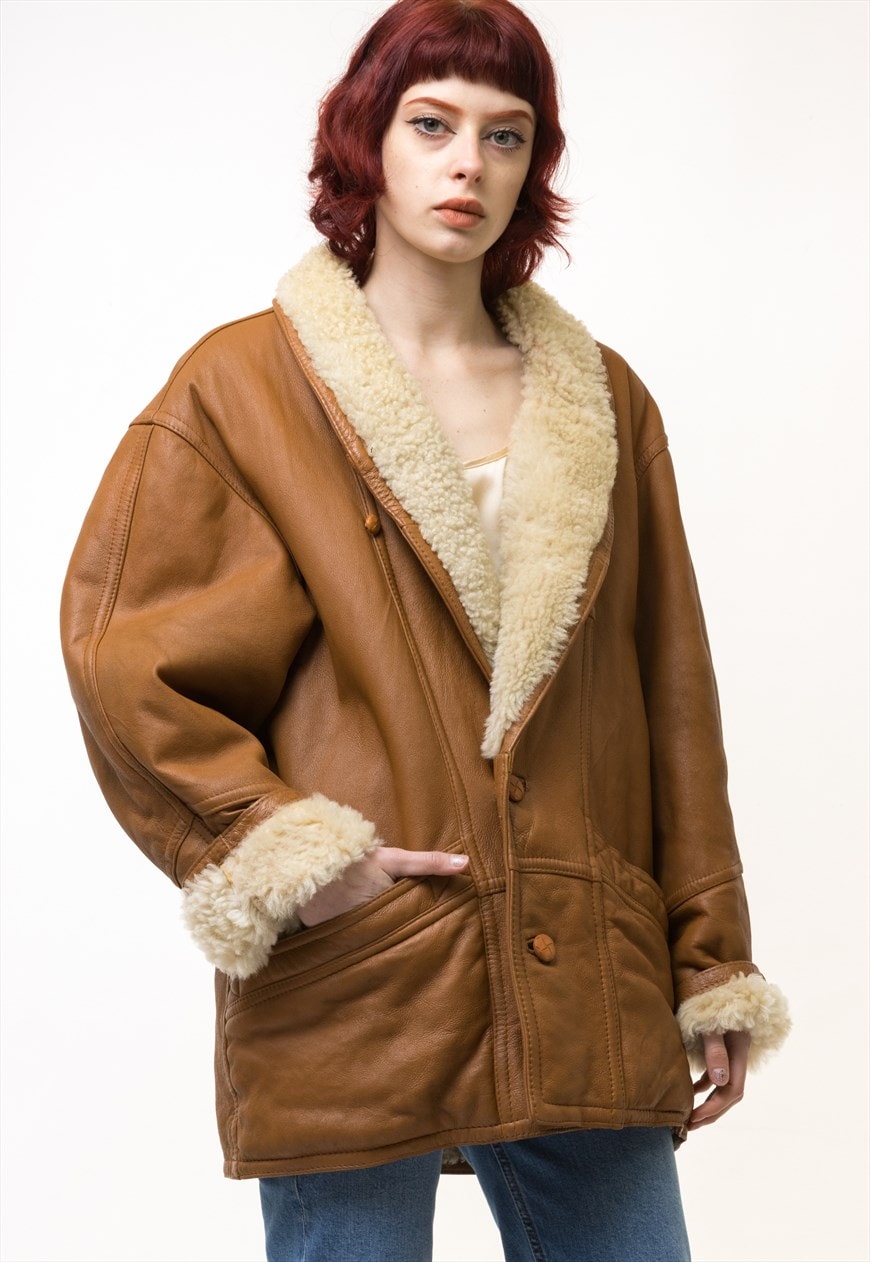 Oversized on sale sheepskin coat