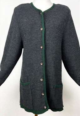 Vintage Pure New Wool Cardigan, Austrian Cardigan Sweater